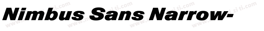 Nimbus Sans Narrow字体转换